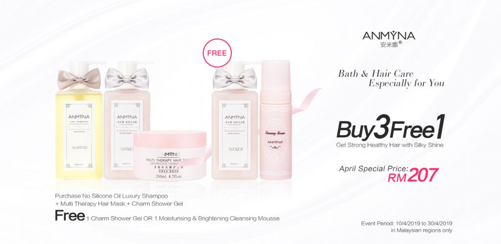 No Silicone Oil shampoo, Multi Therapy Hair Mask, Charm Shower Gel